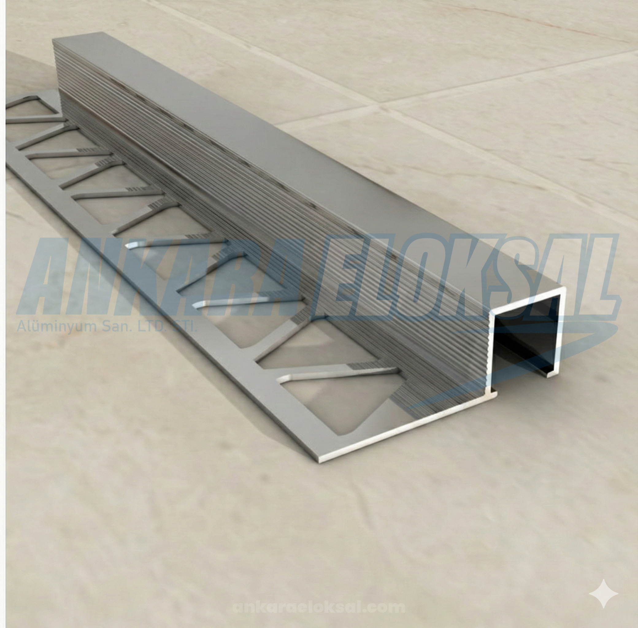 Geniş Kenarlı Bitim Dış Köşe Profili