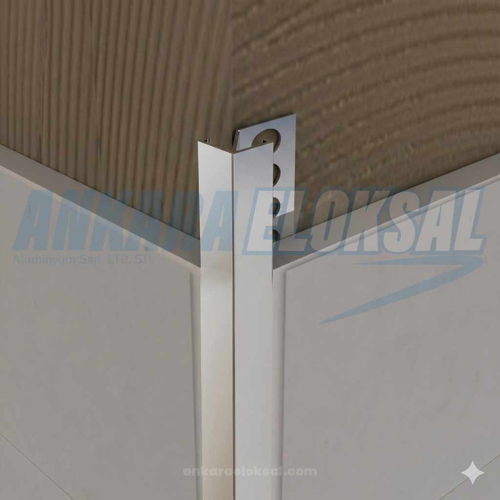 Çift Taraf Kare Dış Köşe Profili